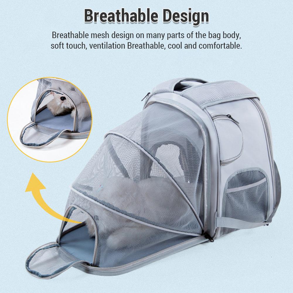 Переноска для кошек Уличная Портативная Дышащая Сумка для питомца Наплечный Рюкзак Ручная Сумка для питомца Расширяемый Рюкзак для питомца Клетка для кошки