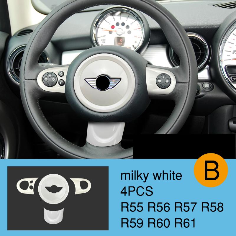 Car Steering Wheel Panel Multimedia Button Decorative Cover For BMW MINI Cooper JCW R55 R56 R57 R58 R59 R60 R61 Car Accessories