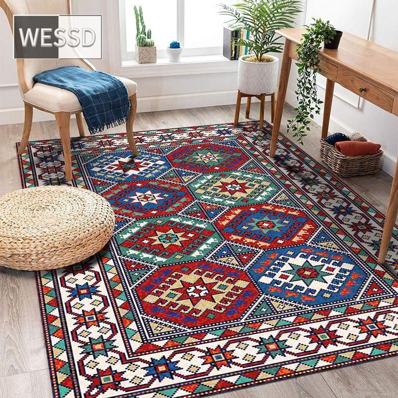 Moroccan Gray Geometric Carpet for Living Room and Bedroom