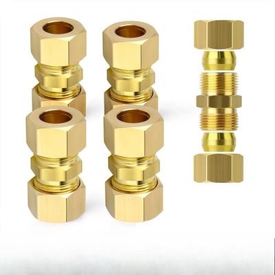 3-42мм 1/8" 3/16" 1/4" 5/16" 3/8" 1/2" 3/4" 7/8" Дюймовый Компрессионный Союз для Труб Латунный Фитинг Соединитель Масло Вода Топливо Газ