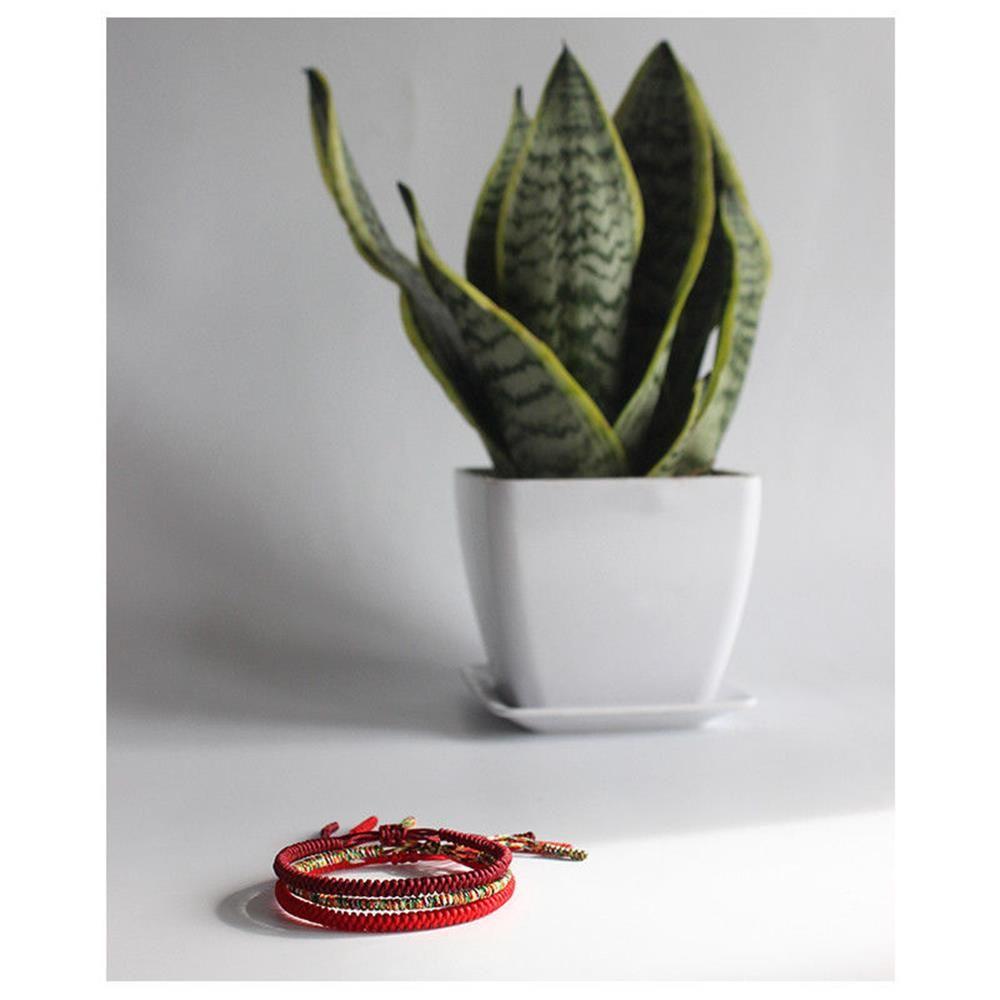 1PC/3PCs Handmade Jewelry Adjustable Tibetan Buddhist Knots Bracelet Weave Bangle Red Rope