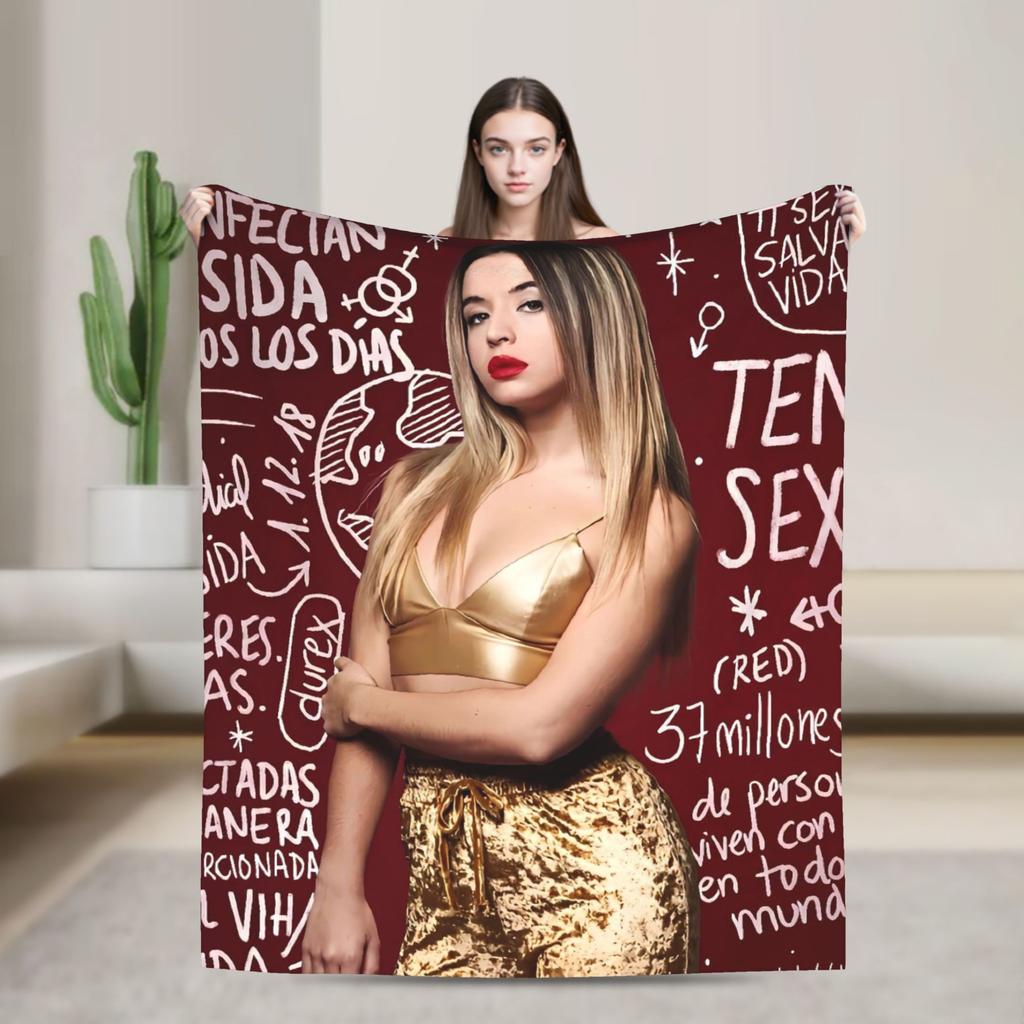 L-Lolas I-Indigos Spanish Singer Blankets For Living Room Super Warm Custom Quality Bedspread Gift
