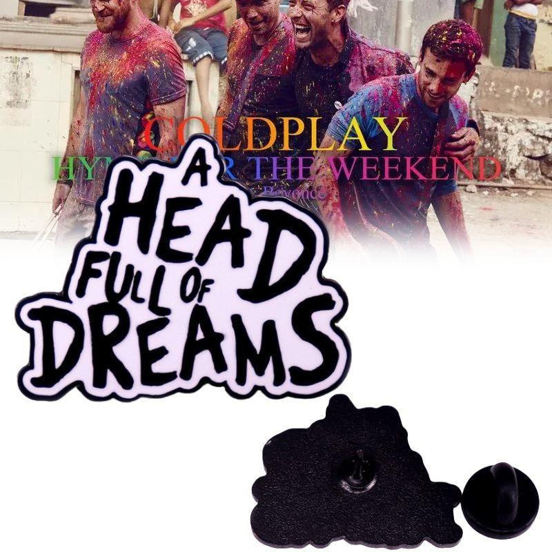 Стильная брошь-значок Coldplay Music Album Dream Overload Подарок фанату Черная