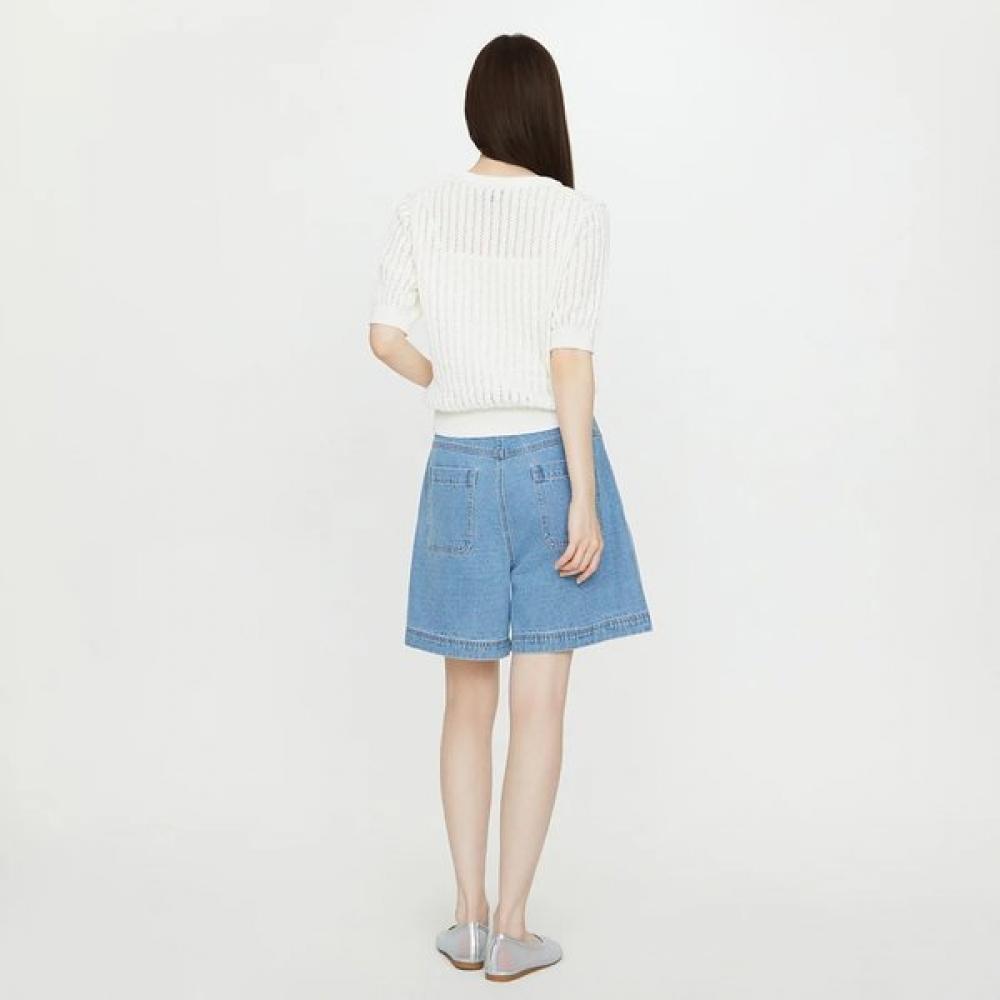 Lap Denim Shorts Cut Line As2dp560
