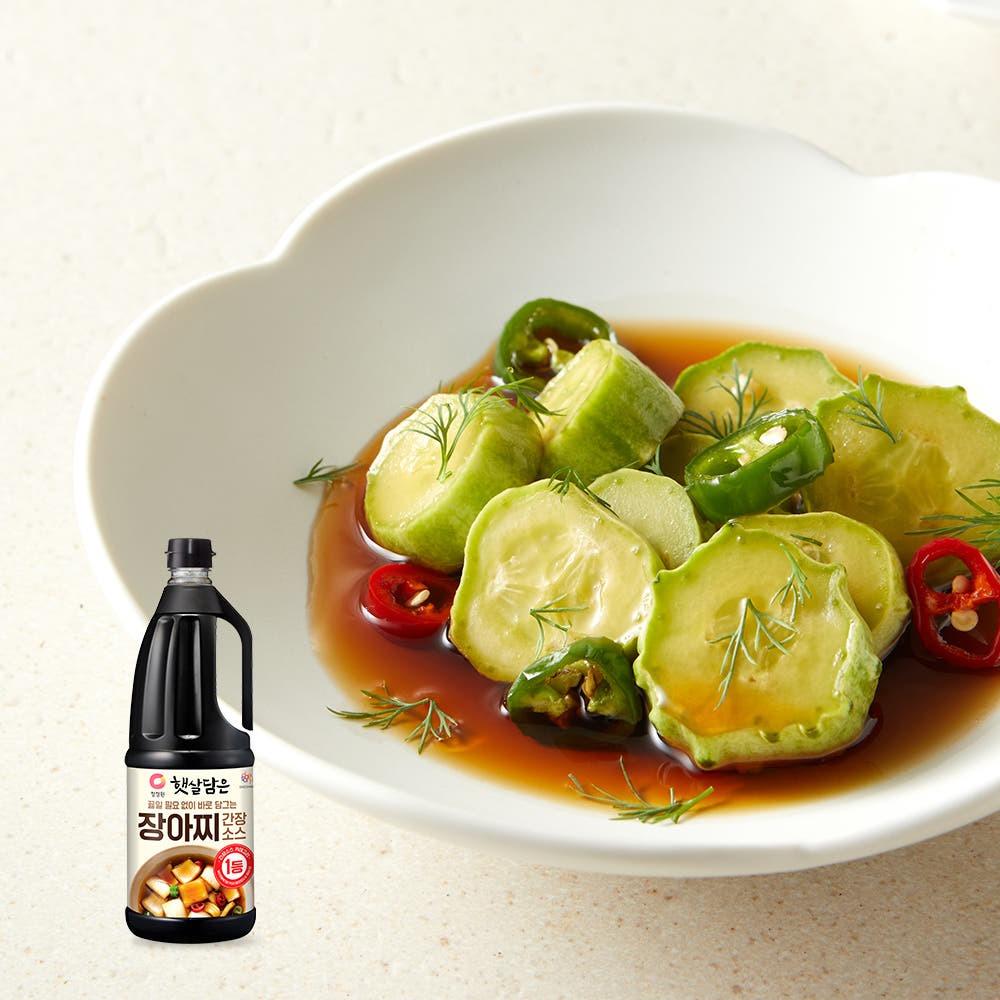Chungjungone Haetsaldameun Jangajji Pickling Soy Sauce Quick Pickling Ready Sauce 1.7L x 2