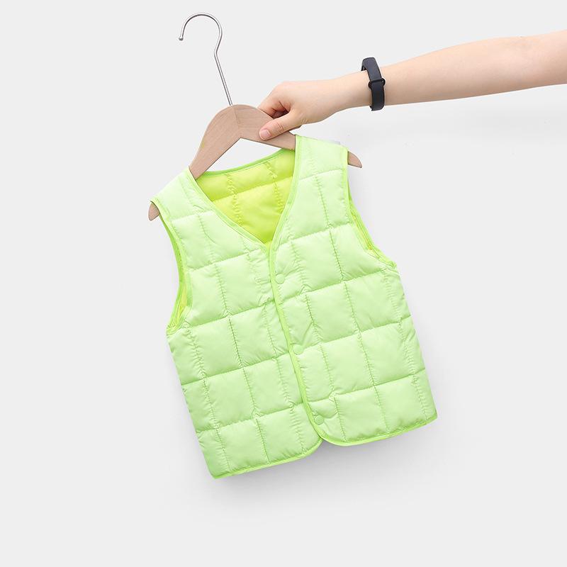 Детский пуховый хлопковый жилет, повседневный терможилет для мальчиков и девочек
