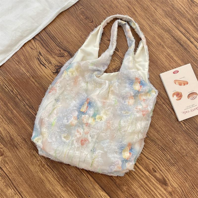 New Lace Fairy Flower Vest Bag Hand Bag Large Capacity Shoulder Bag Lazy Wind Armpit Bag