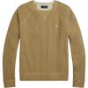 Polo Ribbed Cotton Crew Neck Raglan Sleeve Knit Sweater Men Sweater 710970285-003