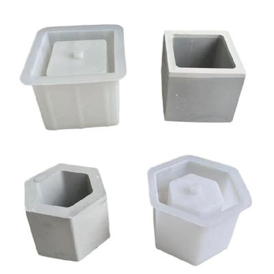 Силиконовые формы для цветочных горшков DIY Шестиугольные формы для посадки суккулентов с отверстием