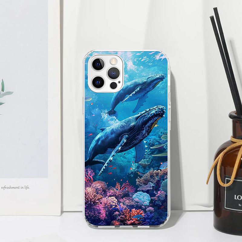 Чехол для телефона с горбатым китом, морской гигант, для iPhone 17 Air 16 15 Plus 16E 14 Pro Max 13 Mini 12 11 7 8 SE, Fundas, мягкая задняя крышка 17 A