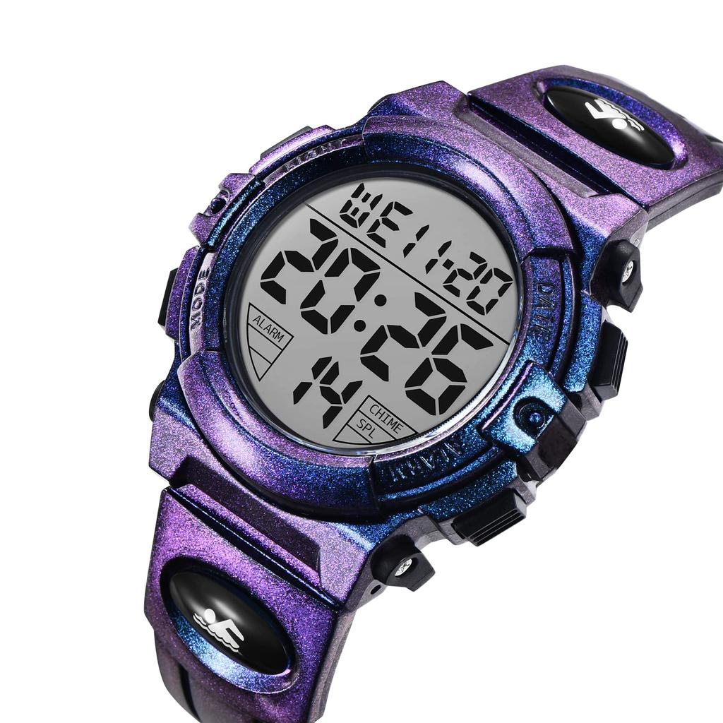 Детские спортивные водонепроницаемые водонепроницаемые 50 светодиодов День входа в школу День рождения Инструкция по эксплуатации в комплекте Детские часы, цифровые, для мальчиков