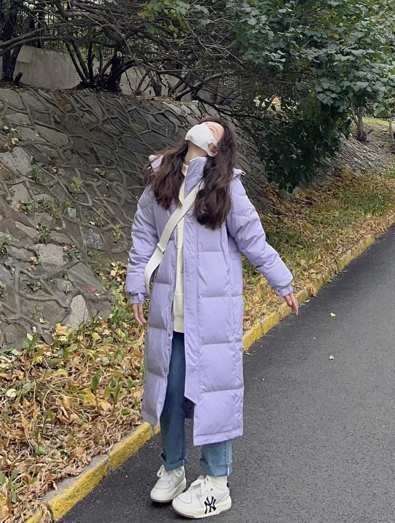 Женское осенне-зимнее утолщенное пальто средней длины длиной выше колена, пуховое пальто свободного размера