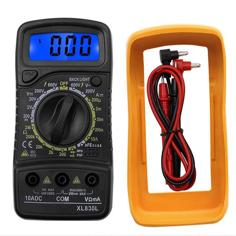 Digital Multimeter AC/DC Ammeter Volt Ohm Multimetro Tester Meter With Thermocouple LCD Backlight Portable