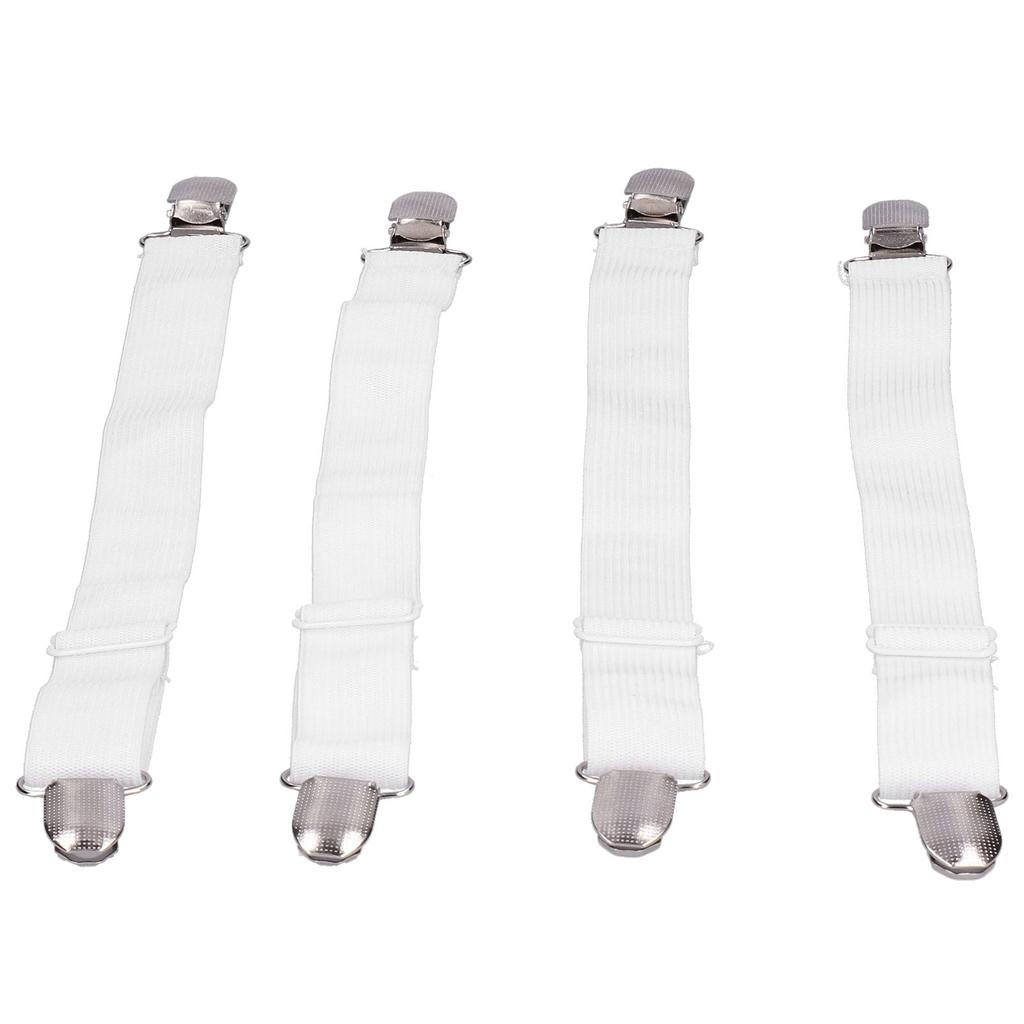 4Pcs Bed Sheet Fasteners Suspenders Elastic Sheet Band Straps Clips Holder