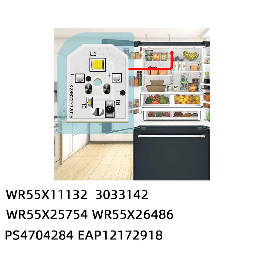 Freezer Refrigerator Accessory Replacement LED Light Bulb Refrigerator LED Light WR55X11132 for GFE26GGHBB GFE26 GGHCWW