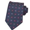 Paul Smith Brand Name Tie Heart Pattern Tie, (8cm Wide), (Navy/Red (PS140)) [Used]