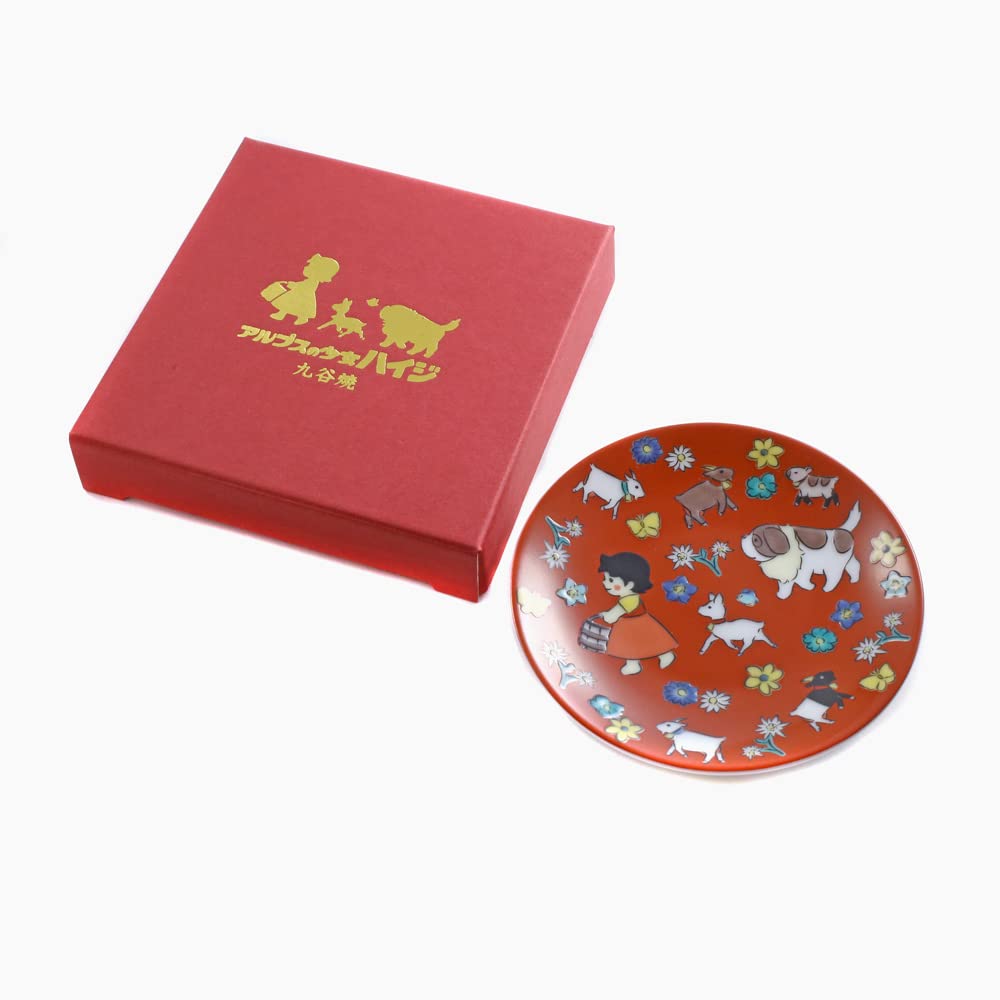 Хайди Кутани Керамика Маленькая Сделано в Традиционном Хокурику Девочка с Маленькой Модной Тарелкой, Япония, Ремесло, Хайди, Альпы, Тарелка, Посуда, Тарелка, По всей поверхности