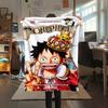 Фланелевое одеяло с принтом персонажей One Piece, Высококачественное, Удобное для всех сезонов, Декор для дома, Тепло и уют, Идеально для рождественских подарков