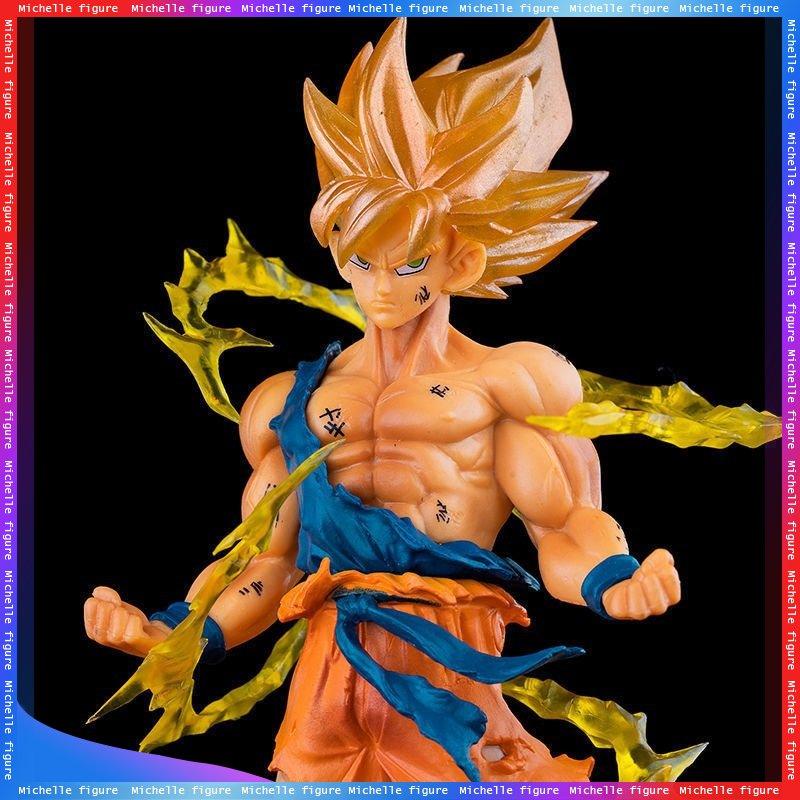 Горячая аниме фигурка Сон Гоку Супер Сайян из Dragon Ball 17 см / 6,69 дюйма Фигурка Гоку DBZ Модель Подарки Коллекционные фигурки для детей