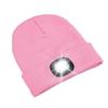 Women Autumn Winter Knitting Hat Solid Color Brimless Hat with LED Light Warm Windproof Elastic Beanie Hat