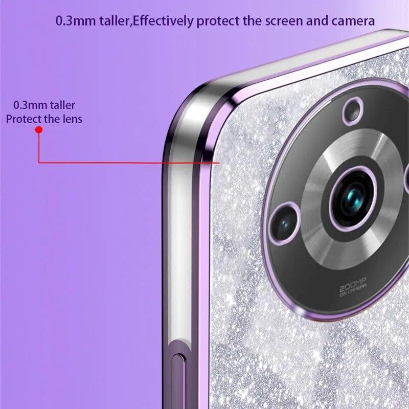 Роскошный чехол с градиентным блестящим покрытием для OPPO Realme 11 Pro 9 8 V25 V23 V13 C55 C53 C35 C33 C21Y Reno 10 5, силиконовая задняя крышка