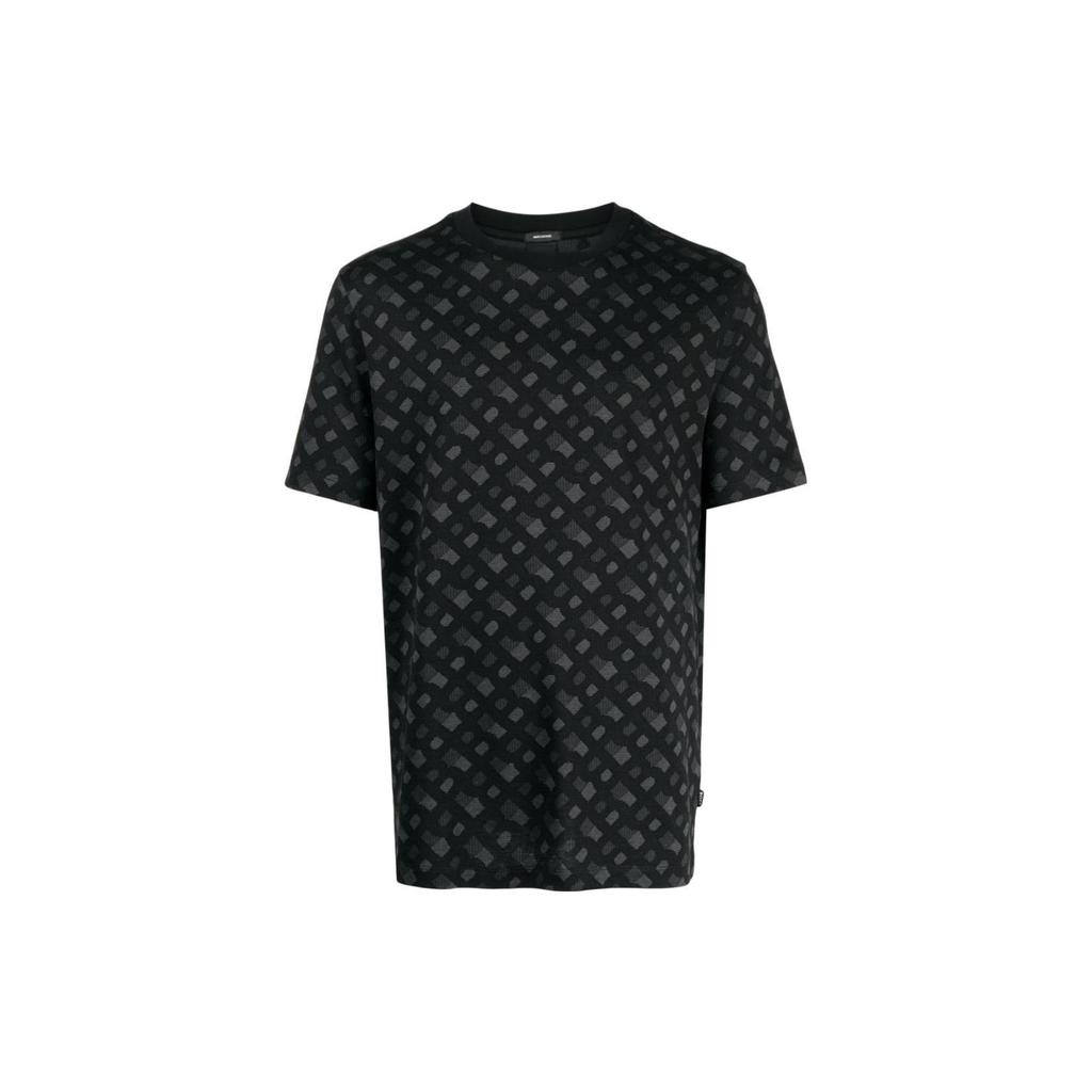 HUGO BOSS T-Shirts Men's Dark Night Black Crew Neck Moderate Straight Fit 50486218-010
