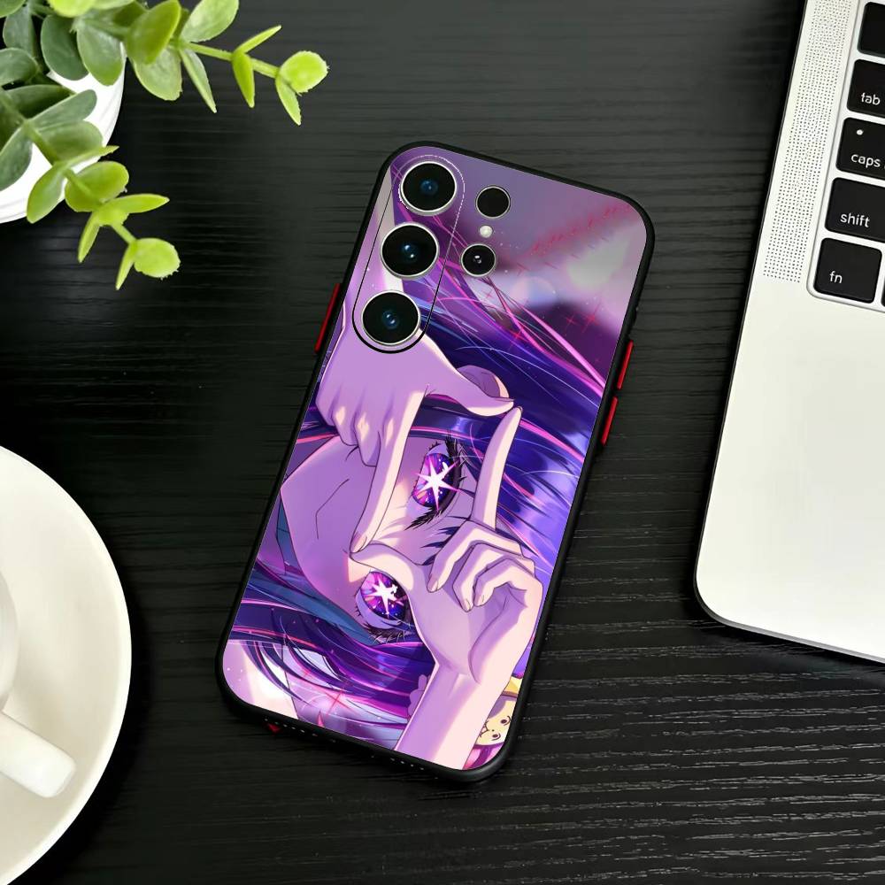 Oshi No Ko A-Аниме Милый Чехол Для Телефона Для Samsung S26,S25,S24,S23,S22,S21,S20,S30,Ultra,Plus,Fe,Note,5G Черный Чехол