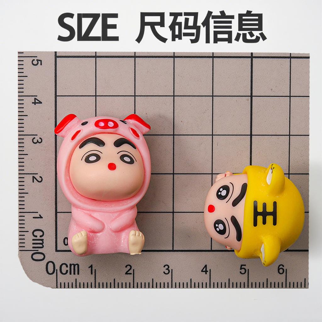 12pcs/Set Animal Crayon Shin-chan Action Model Mini Figurine Toy Cartoon Cute Collectible Model Doll Fans Birthday Gifts