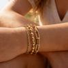 Bracelets for Women Non Tarnish, Stack Stainless Steel Bangles, Tie Knot Cuffs, Cuban Rope Paperclip Beaded Fashion Bracelet