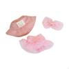3 Pieces Dolls Gauze Skirt with Bow Hairpin Casual Outfits Costume and Hat for 17cm