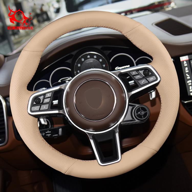 Car Key Accessories Custom Hand Sewing New Arrivals Car Cover Steering Wheel Cover Wrap for Porsche Paramera