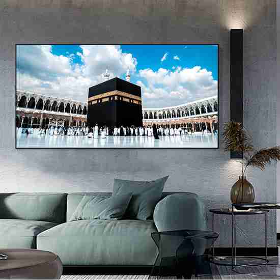 Мечеть Мекка Паломничество Религиозная цифровая печать Холст Картина Домашнее украшение Настенная картина Фон Украшение стены