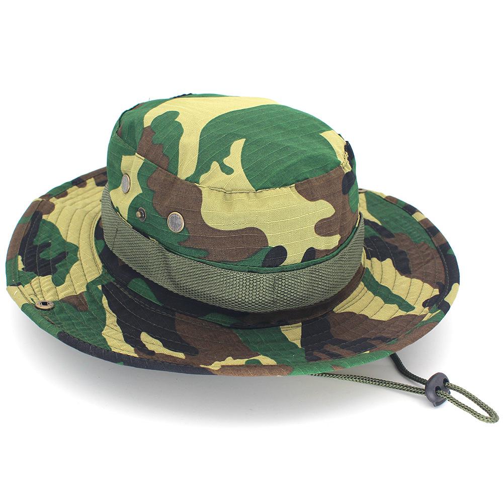 Unisex Outdoor Camouflage Boonie Hat for Camping, Fishing, and Travel - Sun Protection Included