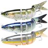 TRUSCEND Набор реалистичных воблеров для морской и пресноводной рыбалки, подходит для ловли морского окуня, испанской макрели и другой рыбы [10-сегментный дизайн] Приманка, 3, Рыбалка,
