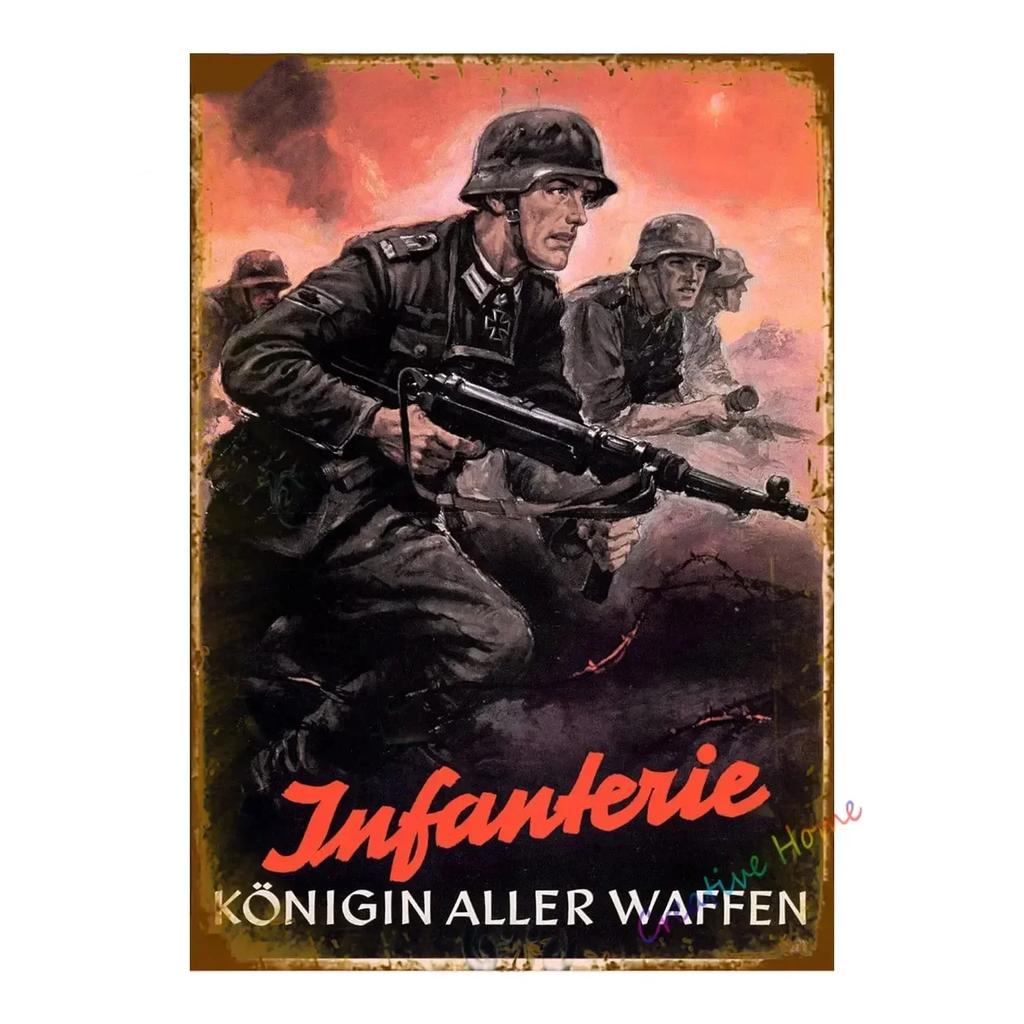 BarCafeVintageArt Не шуметь Металлическая табличка - Винтажный немецкий плакат, Табличка для пещеры|Отлично подходит для украшения домашнего бара, гаража, кафе и гостиной