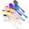 1Pc Mirror Spoon Salad Serving Spoon Set Western Stainless Steel Cutlery Unique Service Spoon Kitchen Table Accessories