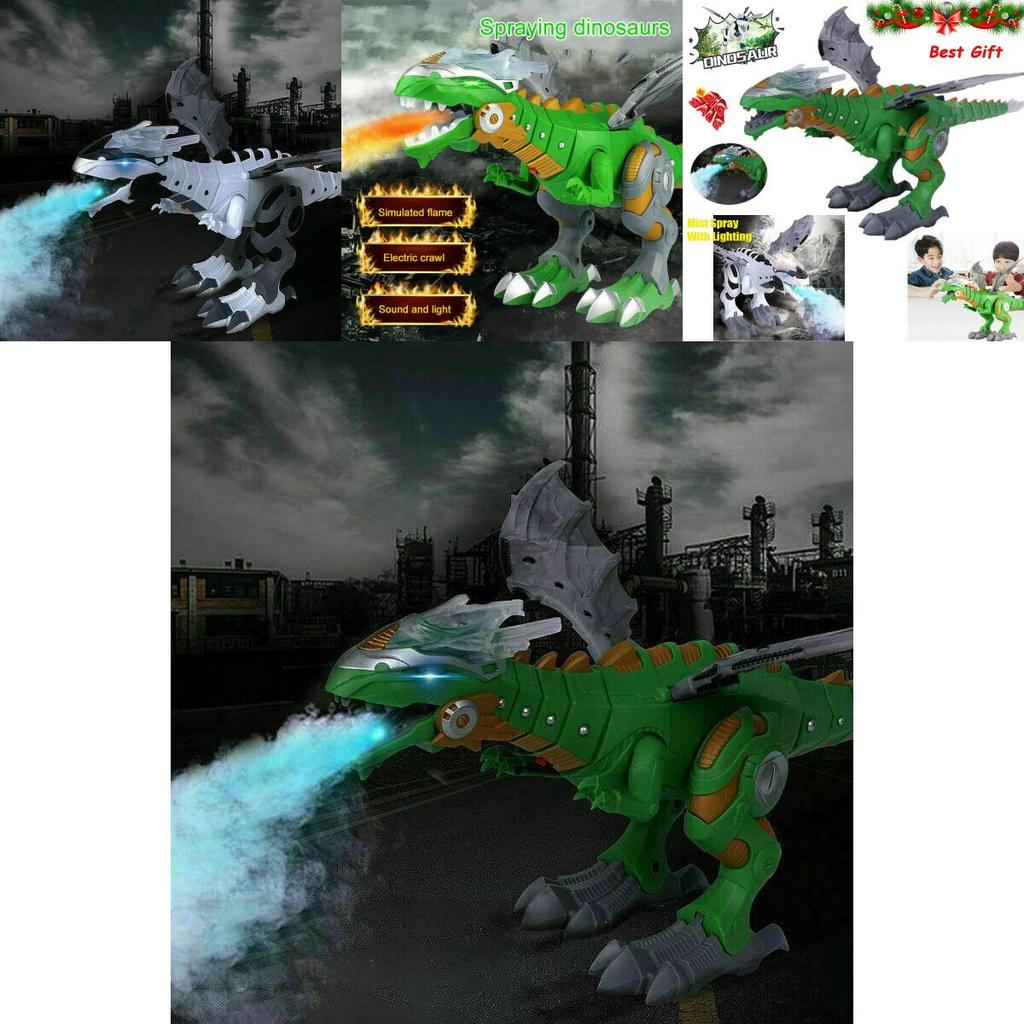 Очаровательная игрушка-динозавр, изрыгающая огонь и брызгающая водой, для детей. Идеальный рождественский подарок
