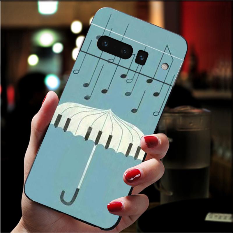 Phone Case for Google Pixel 7 Pro 7 6A 6 Pro 5A 4A 3A Pixel 4 XL Pixel 5 6 4 3 XL 3A XL 2 XL Notes Violin Music Case Funda