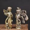 2 шт. Винтажная латунная статуэтка Бога любви Купидона, маленькое украшение, фигурка ангела, настольное украшение, аксессуары для декора дома для комнаты