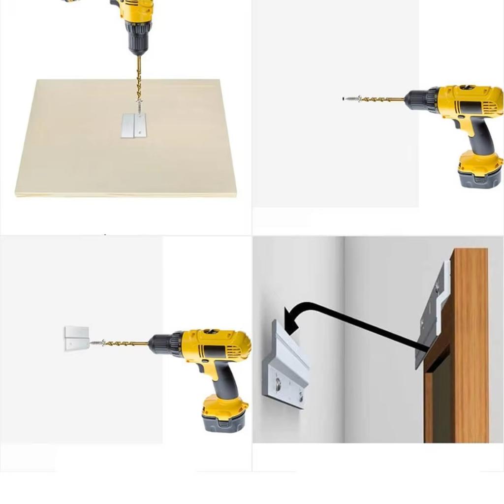 Подвес на французской планке Алюминиевые зажимы Настенный монтажный кронштейн Комплект фурнитуры для зеркал Полка Доски для рисования Рамы 6 шт.