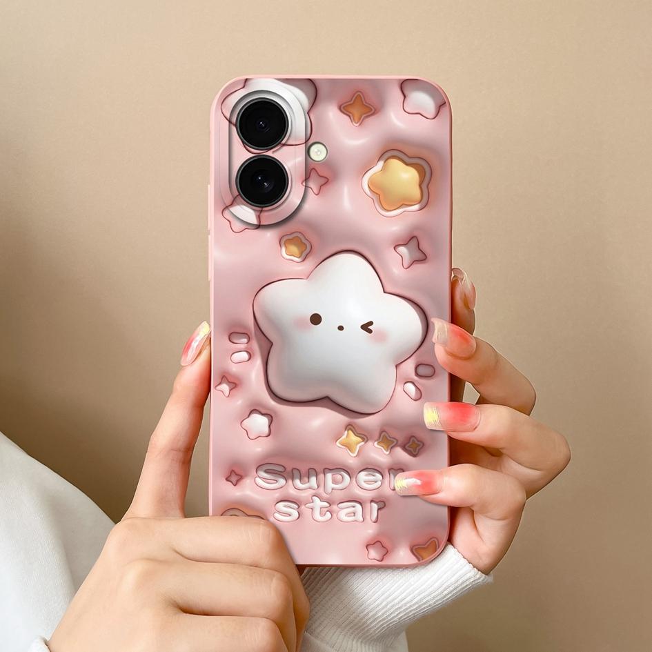 Для Apple iPhone 16 Plus 16pro 16promax новый чехол симпатичный цветочный узор облаков мягкий тонкий жидкий силикон высокое качество ударопрочный чехол для iPhone чехол Capas