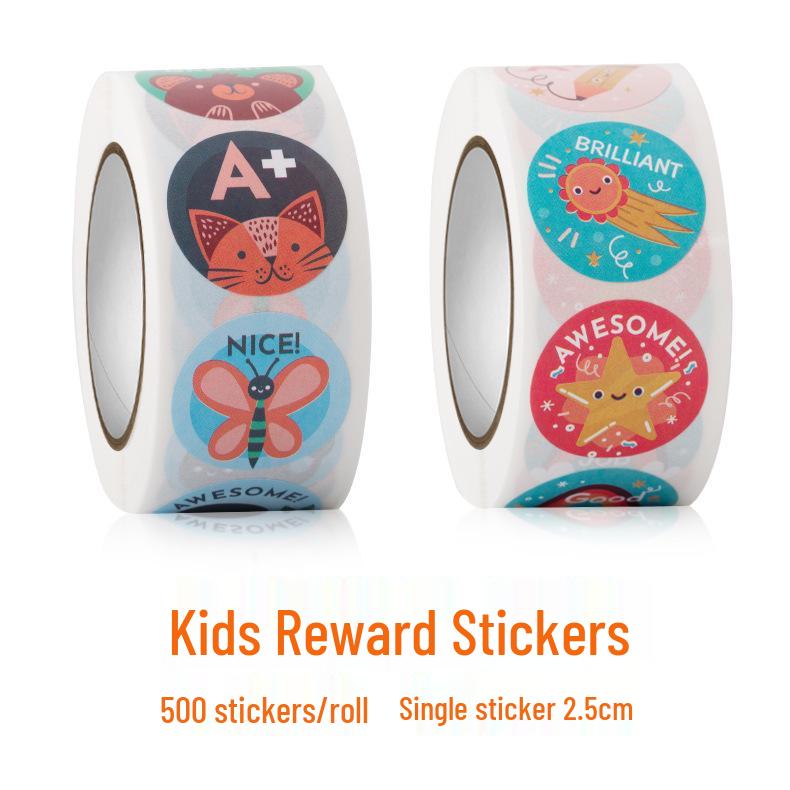 500 Sheets of Cute Animal Motivational Stickers for Kids - Reward, Praise, and Encourage Students