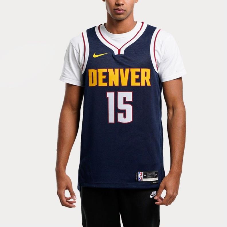 Nike NBA Denver Nuggets Nikola Jokic Icon Edition Swingman Джерси темно-синего цвета унисекс уличная одежда DN2003-419