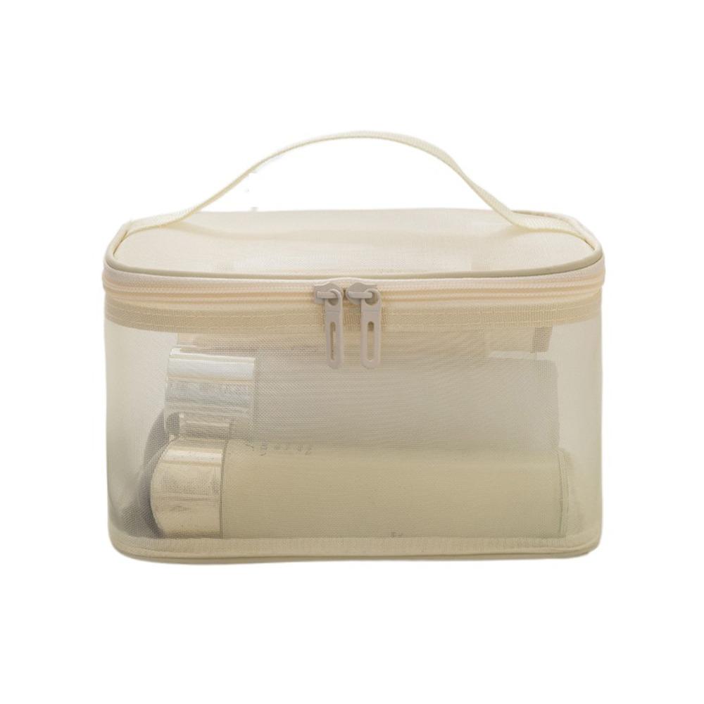 1/2/3 Layers Mesh Cosmetic Bags Zipper Perspective Makeup Bag Casual Cosmetic Storage Bag Women