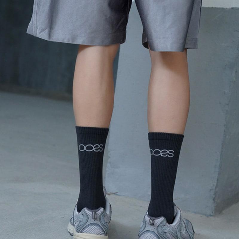 STUDIO SOCKSTOP OOSS Мужские светоотражающие носки-гольфы для бега, угольные