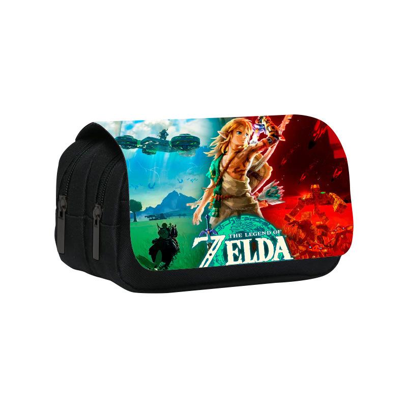 Zelda Legend Double-Layer Pencil Case: King's Tear Design for School Students
