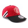 Кепка New Era 9TWENTY Manchester United FC Премьер-лига с полоской, на ремешке, красная и низкая 920 черная. Профиль. [Использовал]