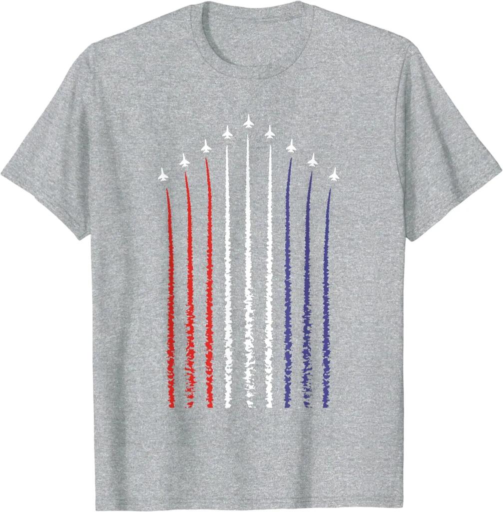 Футболка с изображением американского флага и истребителей в честь 4 июля