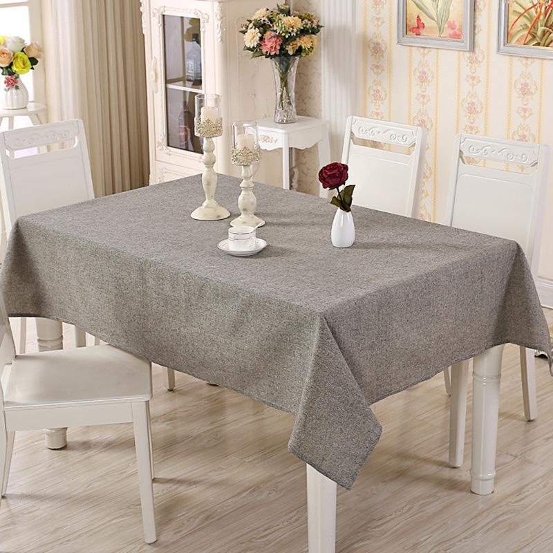 Modern Rectangular Cotton Linen Tablecloth Desktop Protective Cover Cloth Home Oil-proof Dust-proof Decoration Tablecloth