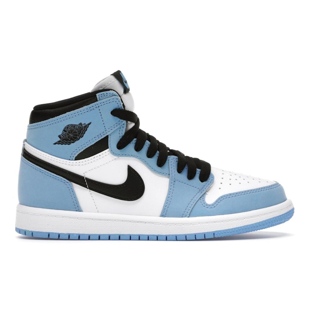 Air Jordan 1 Retro High OG PS University Blue Kids Sneakers White Black AQ2664-134